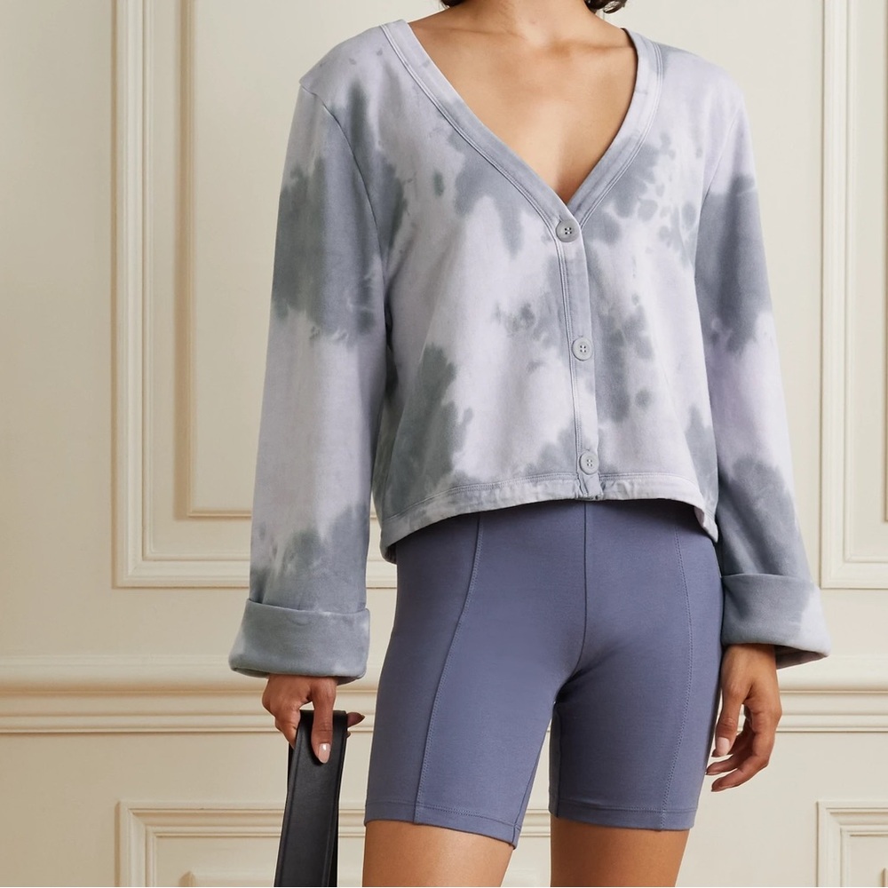NINETY PERCENT + NET SUSTAIN tie-dyed organic cotton-jersey cardigan